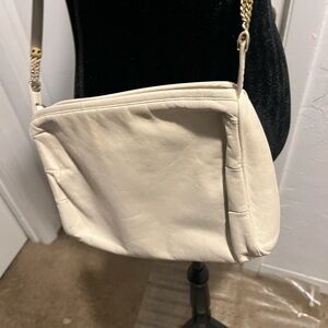Rare Vintage MM Morris Moskowitz White Leather Handbag